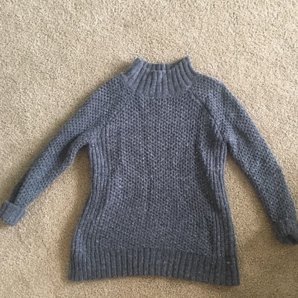 Grey turtleneck sweater